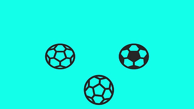 足球图标-矢量动画视频素材