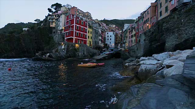 美丽的Riomaggiore, Cinque Terre，意大利视频素材