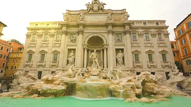 意大利罗马特莱维喷泉视频素材