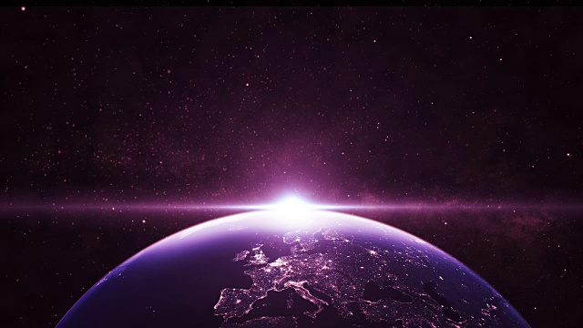 地球上的日出。视图从太空视频素材
