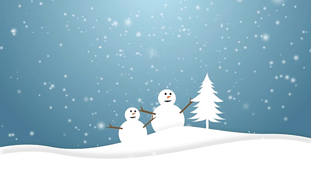 冬天的风景有雪。圣诞节的背景视频素材