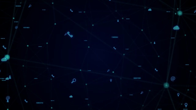通讯网络概念，蓝色背景视频下载