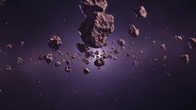 穿越小行星带视频素材
