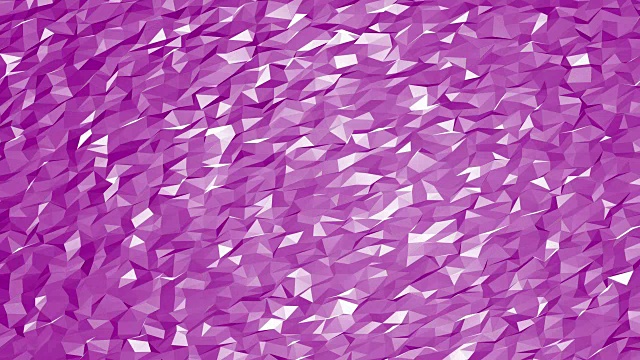 4K粉色多边形表面3D渲染无缝循环。抽象的多边形几何。运动图形和动画背景。视频素材