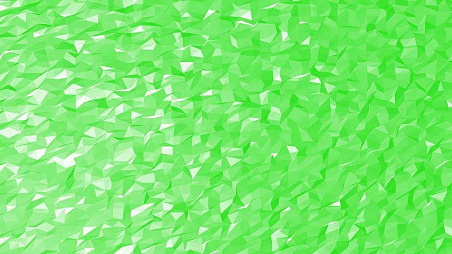 4K绿色多边形表面3D渲染无缝循环。抽象的多边形几何。运动图形和动画背景。视频素材