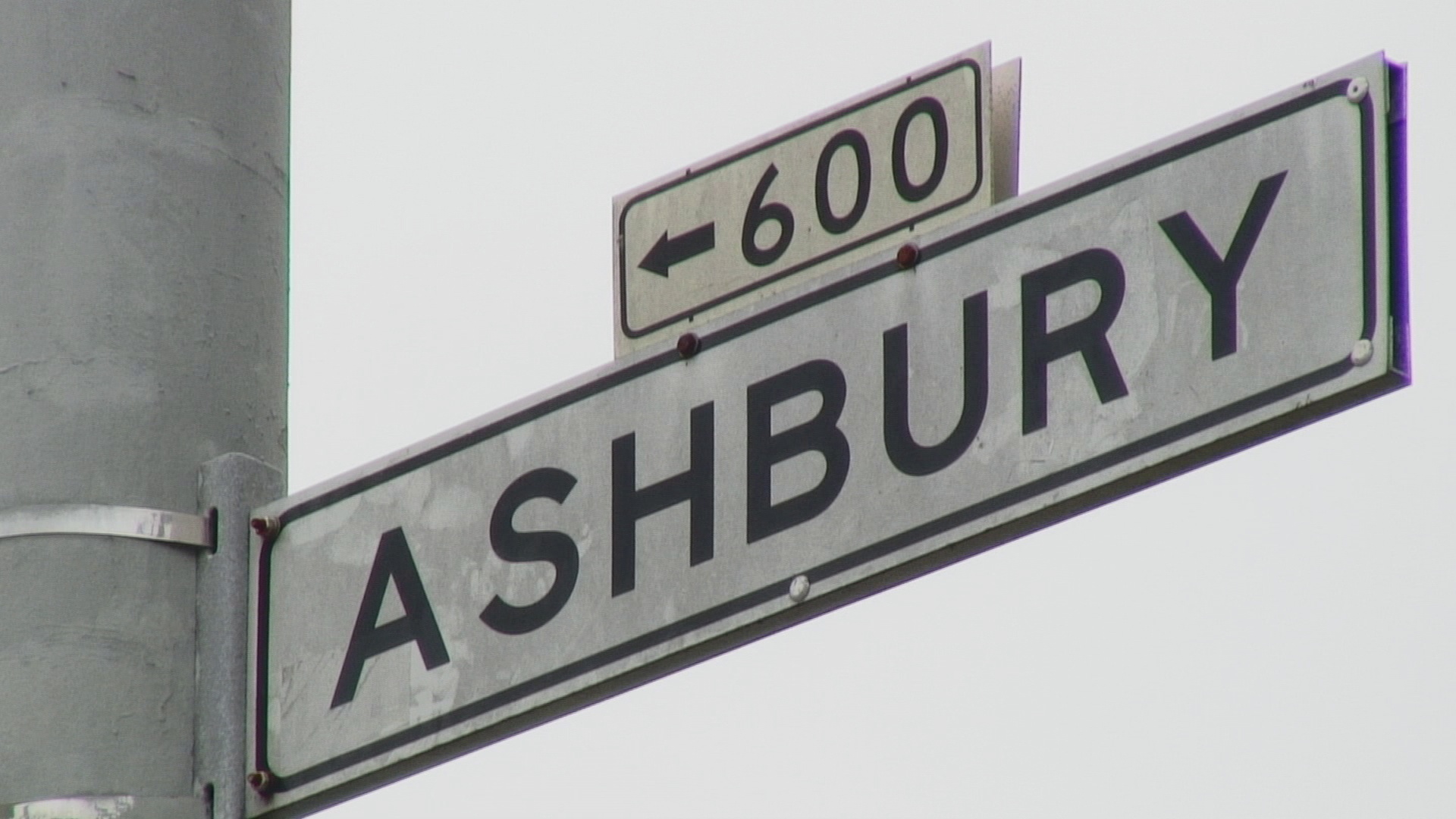 CU著名的Ashbury标志/美国加州旧金山视频素材