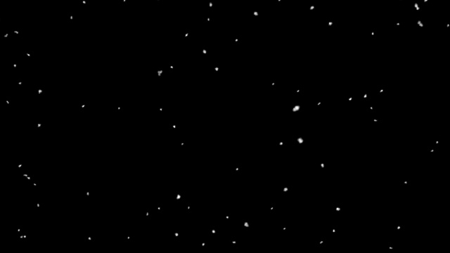 4k分辨率的粒子抽象背景的降雪阿尔法层黑色视频素材