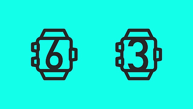 智能手表计数-矢量动画视频素材