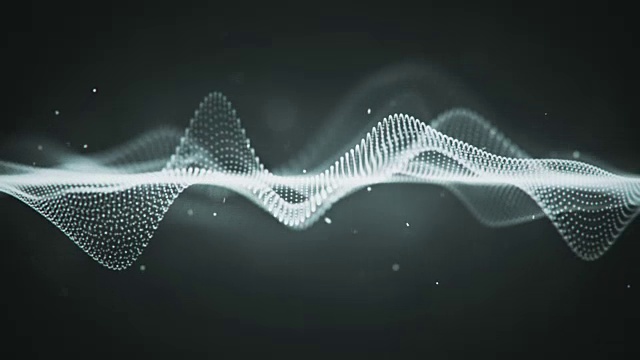 抽象科幻表面发光粒子循环动画视频素材