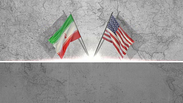 美国和伊朗国旗视频下载