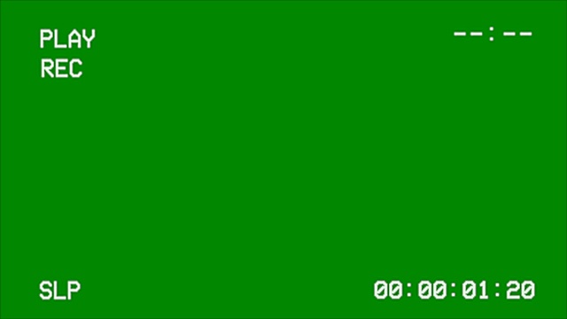 VCR VHS屏幕界面绿色屏幕视频下载