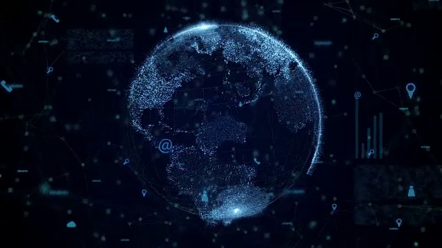 全球连接和通信网络概念视频下载