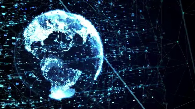 全球连接和数据网络概念视频下载