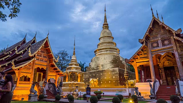 4K时间间隔-泰国清迈，佛寺视频素材