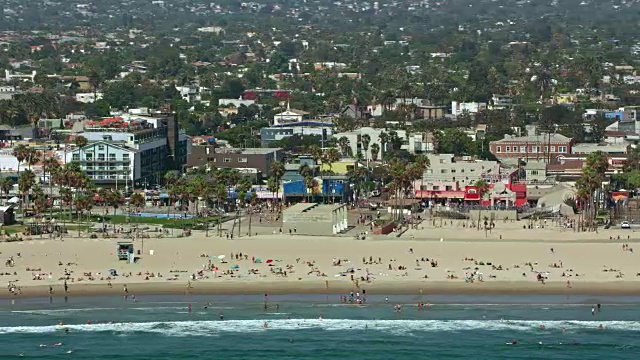 空中威尼斯海滩，加利福尼亚视频下载