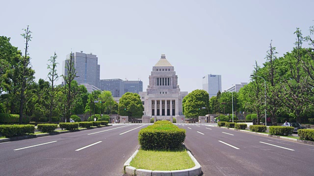 日本东京的国会大厦视频素材