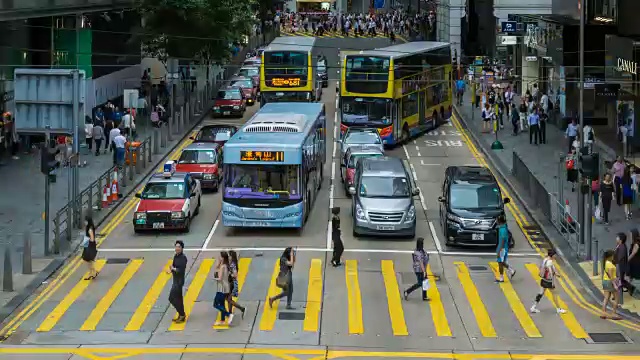 4K时光流逝:香港购物街视频素材