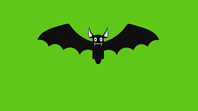 卡通万圣节蝙蝠的动画视频素材