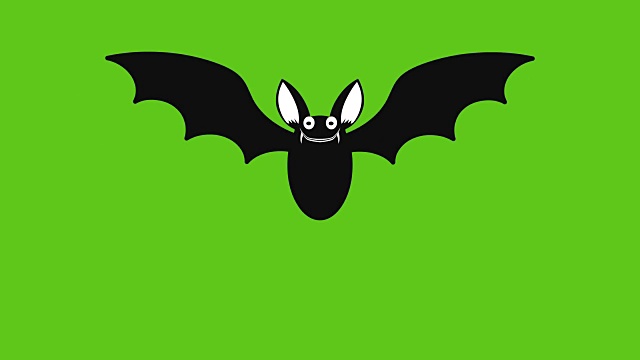 卡通万圣节蝙蝠的动画视频素材