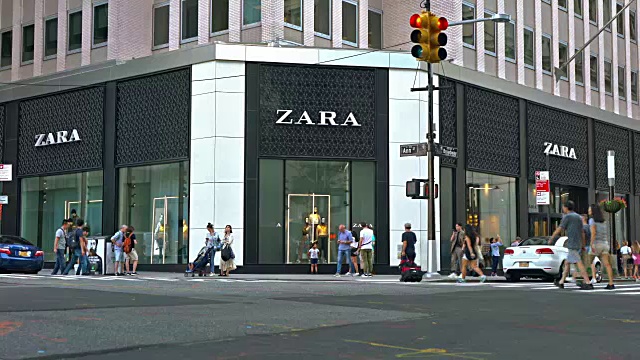 Zara店。百老汇。Downtwon视频素材
