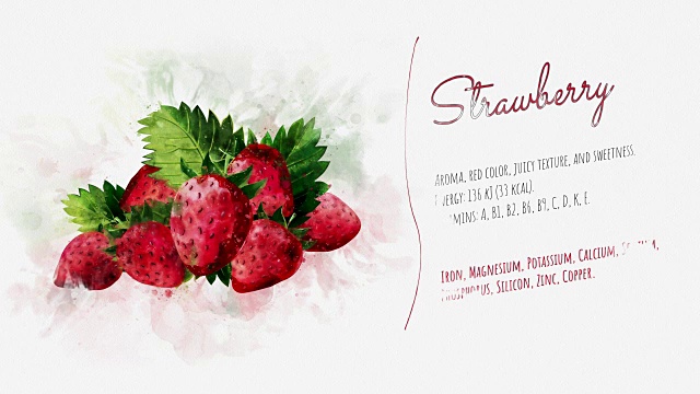展示草莓的幻灯片视频下载