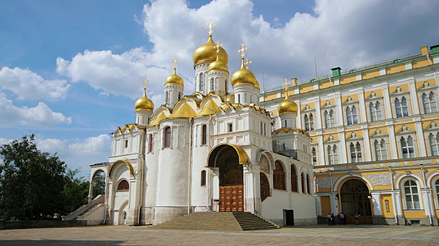 莫斯科克里姆林宫的报喜大教堂，莫斯科，俄罗斯视频下载