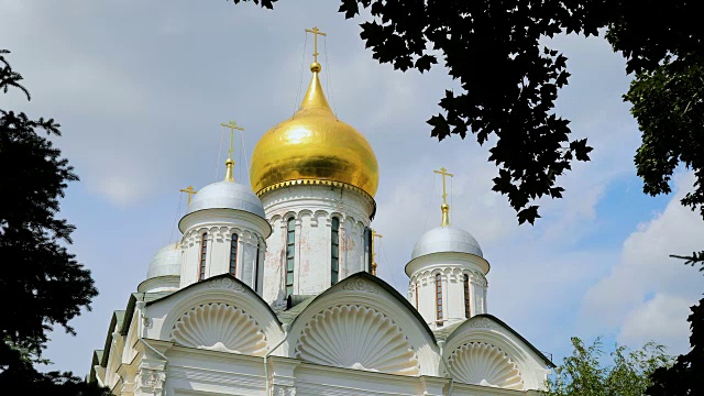 俄罗斯莫斯科，大天使大教堂视频素材