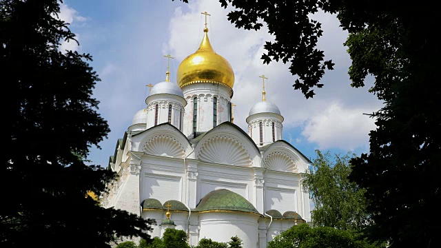俄罗斯莫斯科，大天使大教堂视频素材