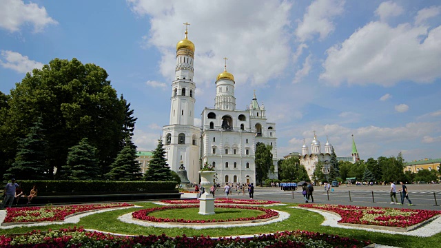 伊凡钟楼和秘密花园，莫斯科，俄罗斯视频素材