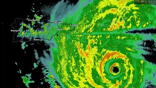 2017年飓风玛丽亚登陆多普勒雷达时间流逝视频下载
