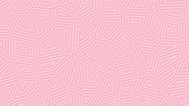 淡粉色哑光几何表面背景。随机的抽象线条形成循环移动。视频下载