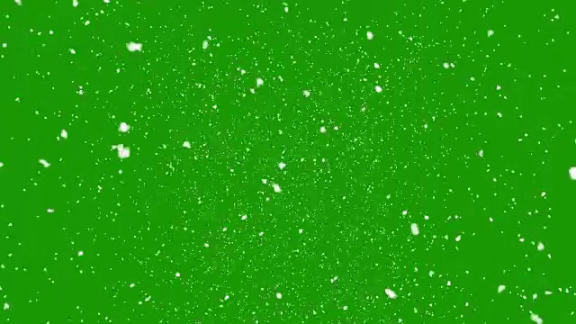 孤立的雪花落在绿色屏幕上视频素材