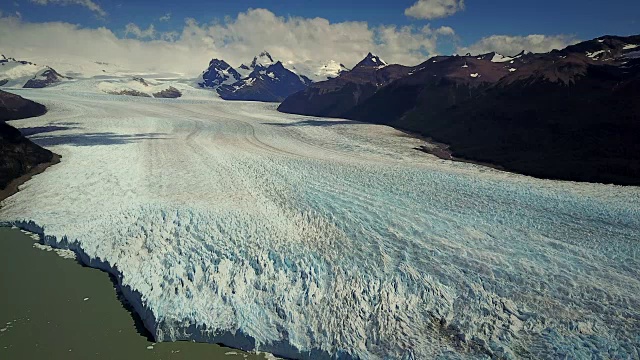 阿根廷阿根廷湖的空中观测者莫雷诺冰川。视频素材