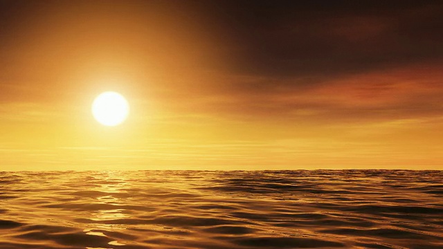 海洋日落云(高清循环)视频素材