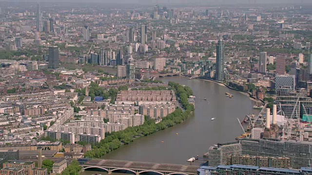 鸟瞰图西伦敦，英国。4 k视频下载