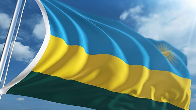卢旺达国旗|可循环视频素材