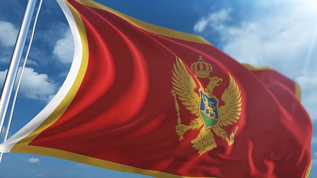 黑山国旗|可循环视频素材