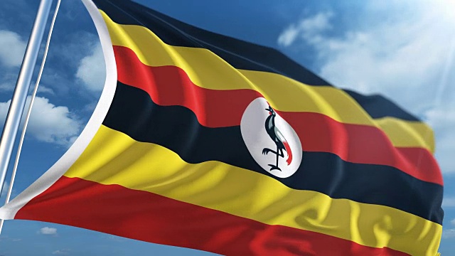 乌干达国旗|可循环视频素材