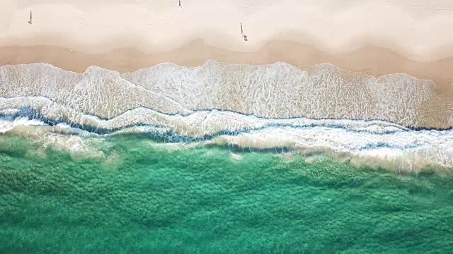 海滩的鸟瞰图视频素材
