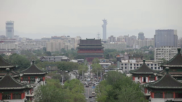 看北京的北中轴线上的景山公园视频下载