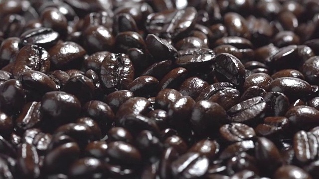 烤阿拉比卡咖啡豆视频素材