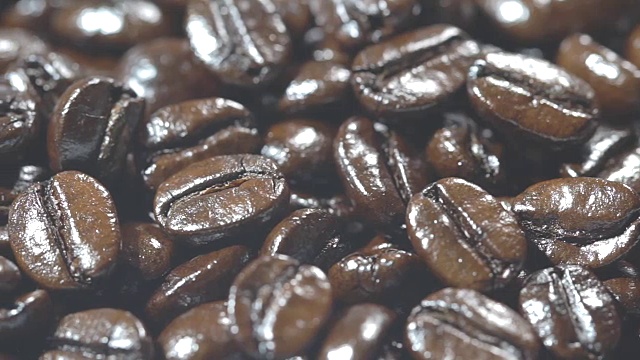 烤阿拉比卡咖啡豆视频素材