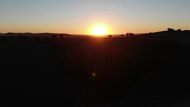 澳洲内陆农场乡村日落无人机镜头视频素材