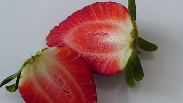 新鲜草莓，旋转拍摄，4k视频下载