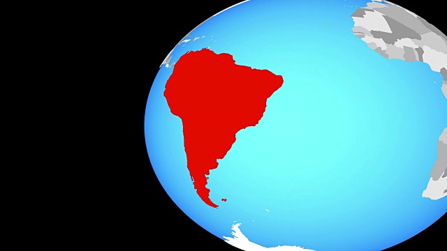 蓝色地球上的南美正在接近视频下载