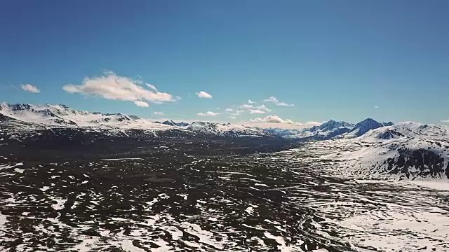 潘:白雪覆盖的山脉视频素材