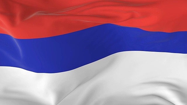 挥舞着环形旗帜作为斯普斯卡共和国的背景视频素材