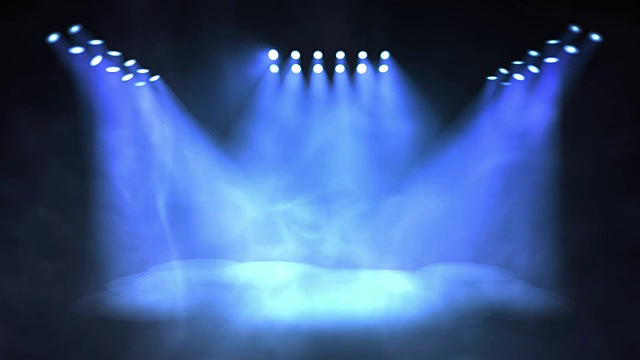 舞台灯光在讲台上闪烁。视频素材