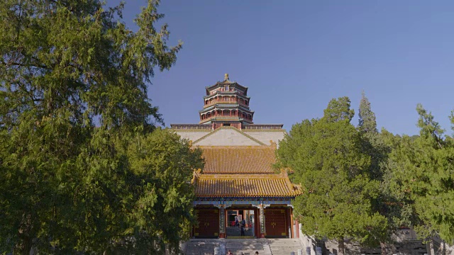 万寿山，颐和园，联合国教科文组织世界遗产，北京，中国视频下载