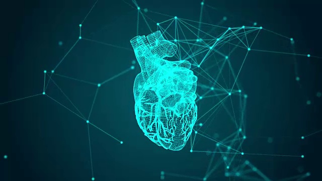 人类心脏的虚拟形象。现代心脏诊断方法视频下载